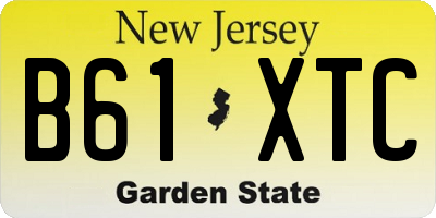 NJ license plate B61XTC