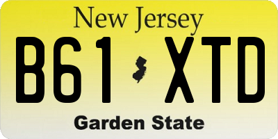 NJ license plate B61XTD