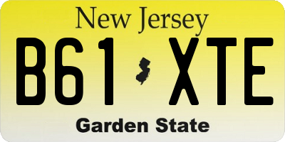 NJ license plate B61XTE