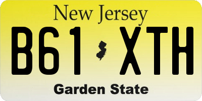 NJ license plate B61XTH