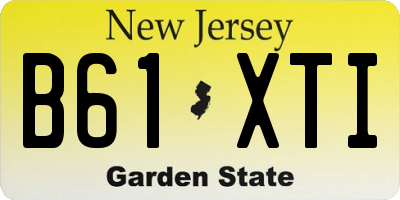 NJ license plate B61XTI