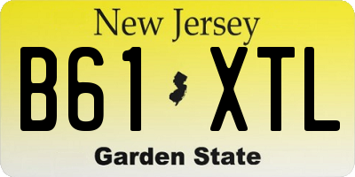 NJ license plate B61XTL