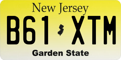 NJ license plate B61XTM