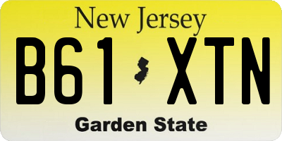 NJ license plate B61XTN