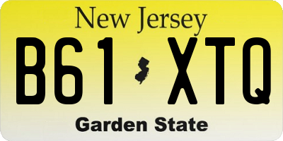 NJ license plate B61XTQ