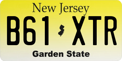 NJ license plate B61XTR