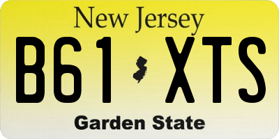 NJ license plate B61XTS
