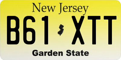 NJ license plate B61XTT