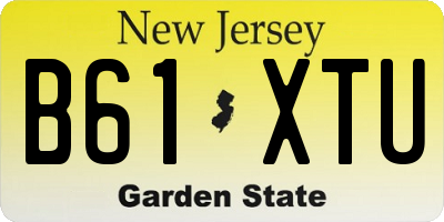 NJ license plate B61XTU