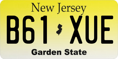 NJ license plate B61XUE