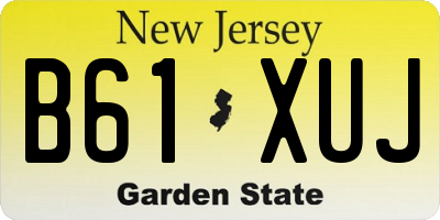 NJ license plate B61XUJ