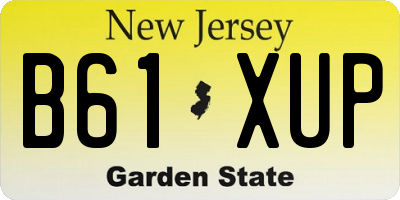 NJ license plate B61XUP