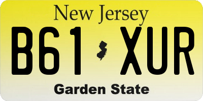 NJ license plate B61XUR