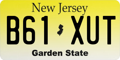 NJ license plate B61XUT