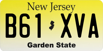 NJ license plate B61XVA