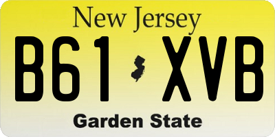 NJ license plate B61XVB