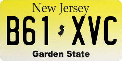 NJ license plate B61XVC