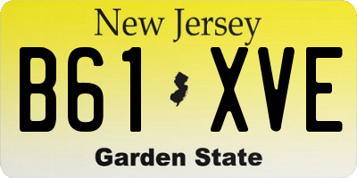 NJ license plate B61XVE