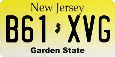 NJ license plate B61XVG