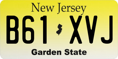 NJ license plate B61XVJ