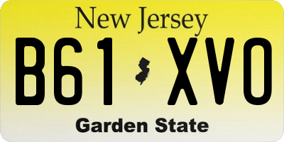 NJ license plate B61XVO