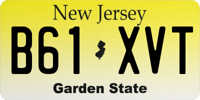 NJ license plate B61XVT