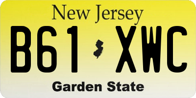 NJ license plate B61XWC