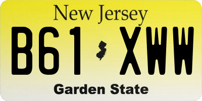 NJ license plate B61XWW