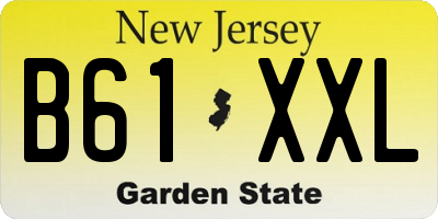 NJ license plate B61XXL