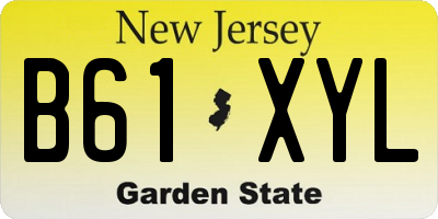 NJ license plate B61XYL