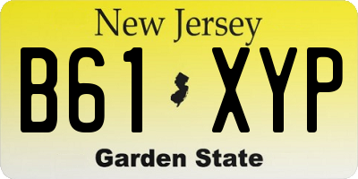 NJ license plate B61XYP