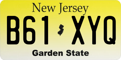 NJ license plate B61XYQ