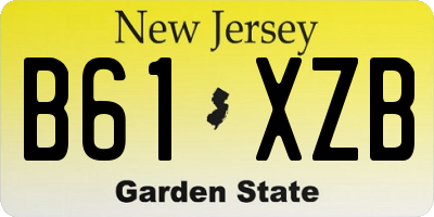 NJ license plate B61XZB