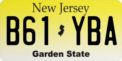 NJ license plate B61YBA