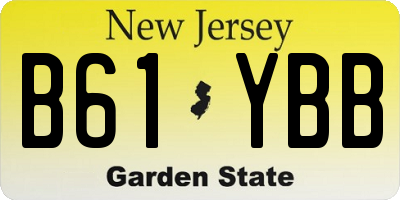 NJ license plate B61YBB