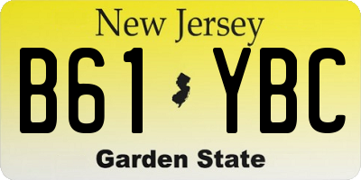NJ license plate B61YBC