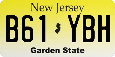 NJ license plate B61YBH