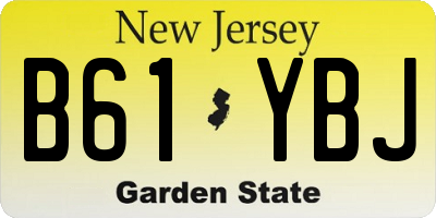NJ license plate B61YBJ