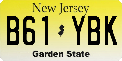 NJ license plate B61YBK