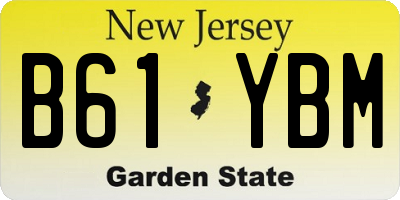NJ license plate B61YBM