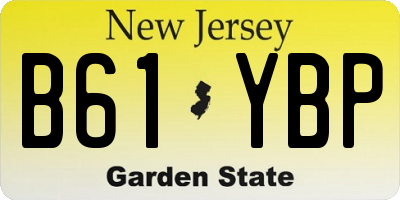 NJ license plate B61YBP