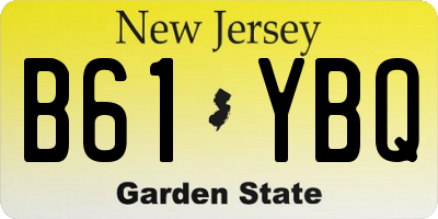 NJ license plate B61YBQ