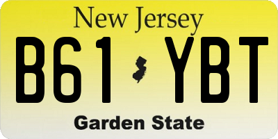 NJ license plate B61YBT