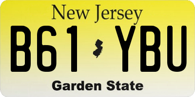 NJ license plate B61YBU