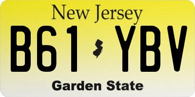 NJ license plate B61YBV