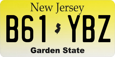 NJ license plate B61YBZ