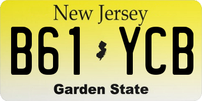 NJ license plate B61YCB