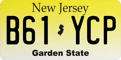 NJ license plate B61YCP