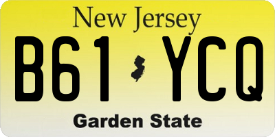 NJ license plate B61YCQ