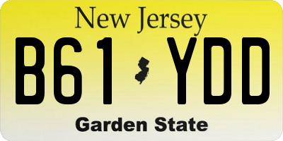 NJ license plate B61YDD